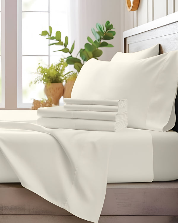 Comfort Kit Microfiber 4 Piece Bed Sheet Set – Ivory