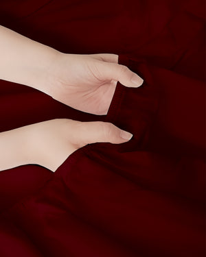 Softline Split Ultra-Soft 5-Piece Cotton Split Beds Sheet Set - Burgundy