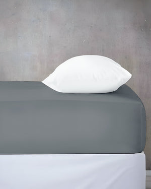 Cloud Soft Classic –  Single Fitted Sheet for Everyday Luxury - Dark Gray