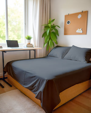 Comfort Kit Microfiber 4 Piece Bed Sheet Set – Dark Gray