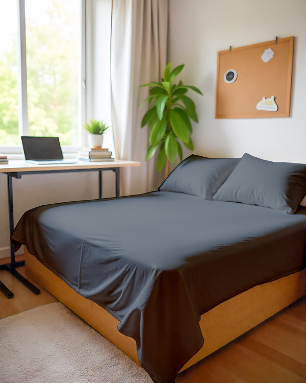 Comfort Kit Microfiber 4 Piece Bed Sheet Set – Dark Gray