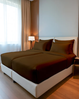 FlexNest 5 Piece Split Bed Sheet Set- Chocolate
