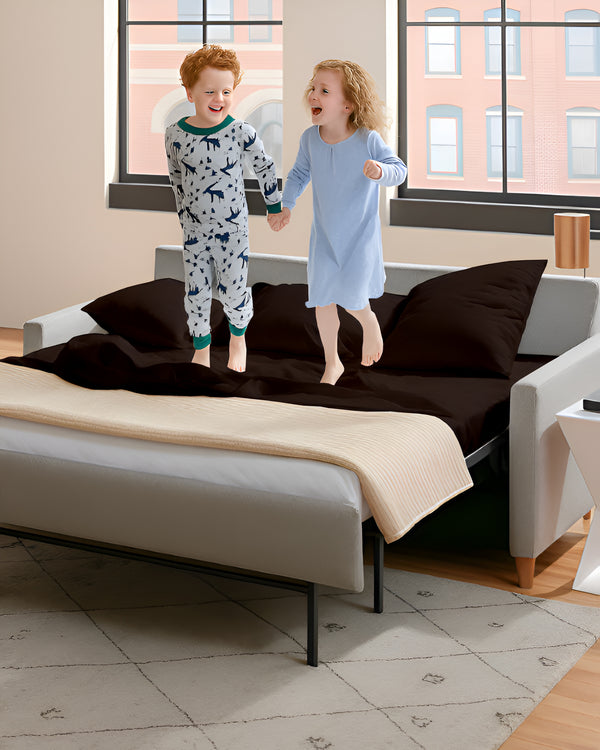 FlexFit Comfort Cotton 4-Piece Sleeper Sofa Sheet Set - Chocolate