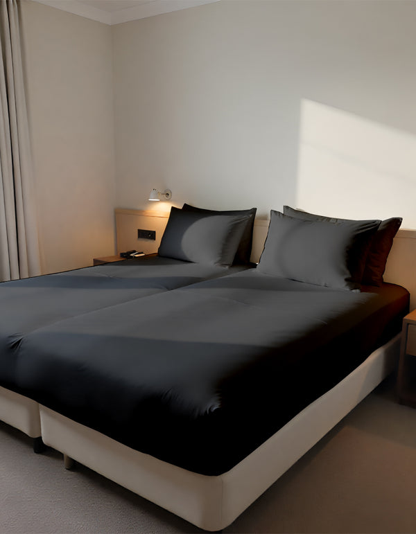EliteFlex - 7 Piece Cotton Split Sheet Set for Adjustable Beds - Dark Gray
