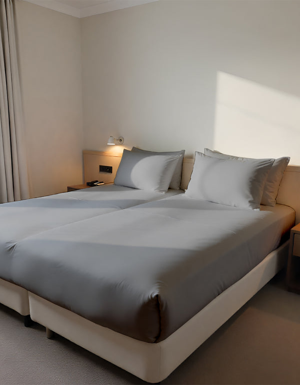 EliteFlex - 7 Piece Cotton Split Sheet Set for Adjustable Beds - Light Gray
