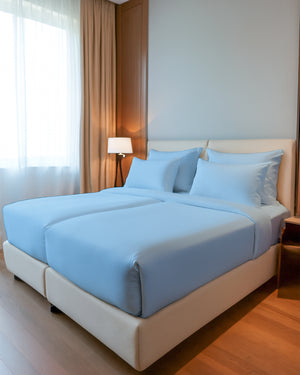 FlexNest 5 Piece Split Bed Sheet Set- Light Blue