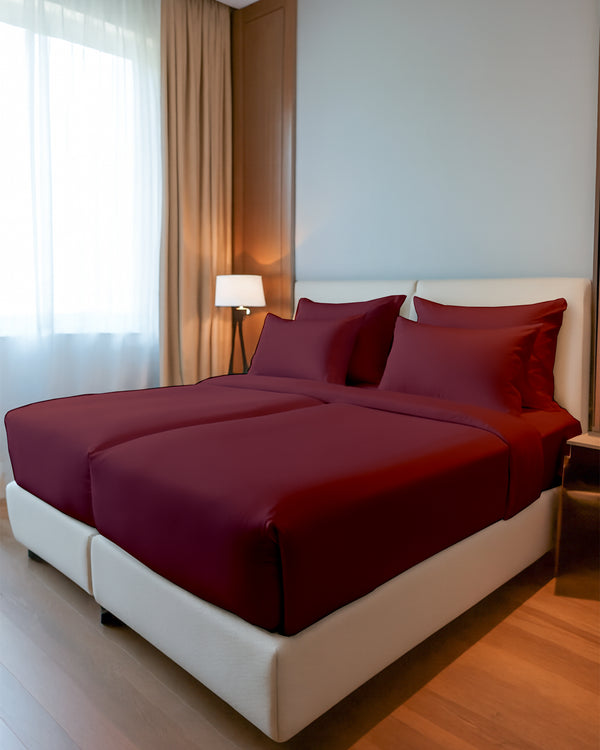 FlexNest 5 Piece Split Bed Sheet Set- Burgundy