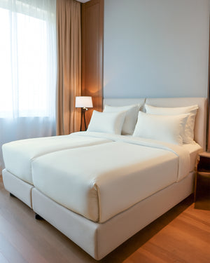 FlexNest 5 Piece Split Bed Sheet Set- Ivory