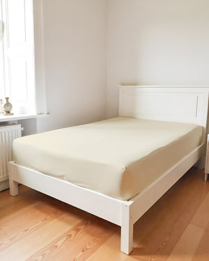 Luxe Giza Cotton 1 Piece Cot Fitted Sheet - Ivory