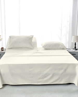 SleepEase Split Head 4 Piece Sheet Set- Ivory