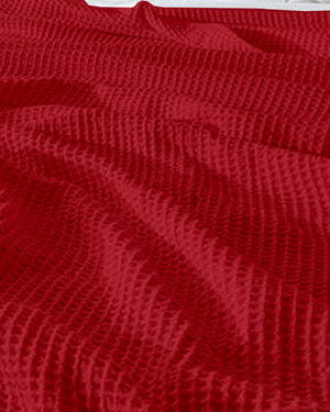 Havenweave Microfiber 1 Piece Waffle Coverlet - Candy Red-Bed Layers-Shreem Linen-Slumber Sphere