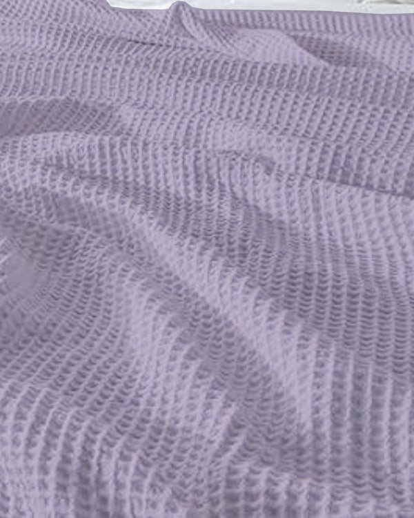 Havenweave Microfiber 1 Piece Waffle Coverlet - Pastel Purple-Bed Layers-Shreem Linen-Slumber Sphere