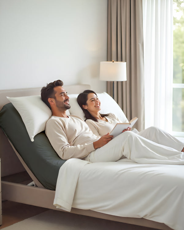 PureEase 1 Piece Top Split Microfiber Fitted Sheet- Dark Gray