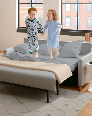 FlexFit Comfort Cotton 4-Piece Sleeper Sofa Sheet Set - Light Gray