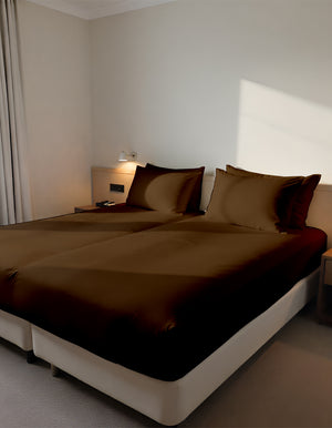 EliteFlex - 7 Piece Cotton Split Sheet Set for Adjustable Beds - Chocolate