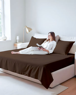 Exclusive 4 Piece Sleeper Sofa Combo- Chocolate