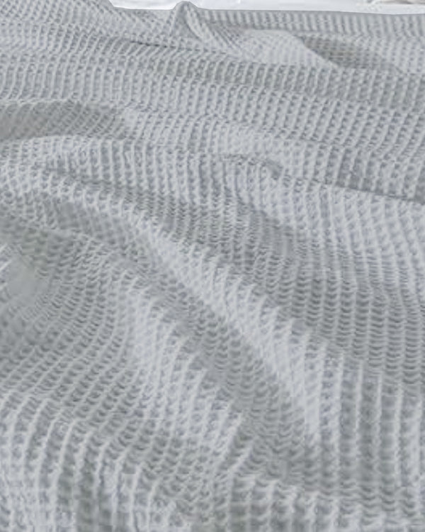 Havenweave Microfiber 1 Piece Waffle Coverlet - Pearl Gray-Bed Layers-Shreem Linen-Slumber Sphere