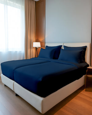 FlexNest 5 Piece Split Bed Sheet Set- Navy Blue