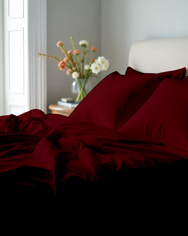 Giza Elegance 6-Piece Sheet Set - Burgundy