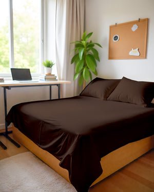 Comfort Kit Microfiber 4 Piece Bed Sheet Set – Chocolate