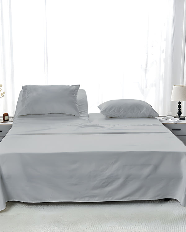 SleepEase Split Head 4 Piece Sheet Set- Light Gray