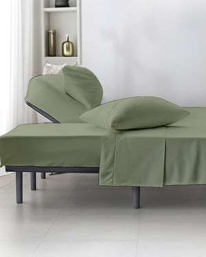 SplitLuxe Giza 4-Piece Split Head Sheet Set – Tranquil Sage
