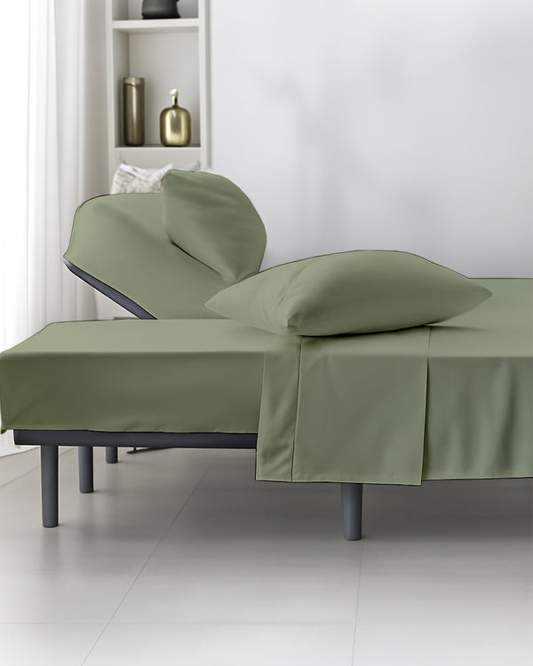 SplitLuxe Giza 4-Piece Split Head Sheet Set – Tranquil Sage