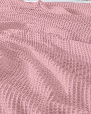 Havenweave Microfiber 1 Piece Waffle Coverlet - Blush Pink-Bed Layers-Shreem Linen-Slumber Sphere