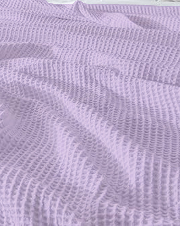 Havenweave Microfiber 1 Piece Waffle Coverlet - Soft Lilac-Bed Layers-Shreem Linen-Slumber Sphere