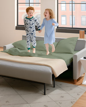 FlexFit Comfort Cotton 4-Piece Sleeper Sofa Sheet Set - Sage