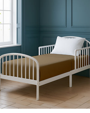SoftHaven 1 Piece Cotton Cot Fitted Bed Sheet - Taupe