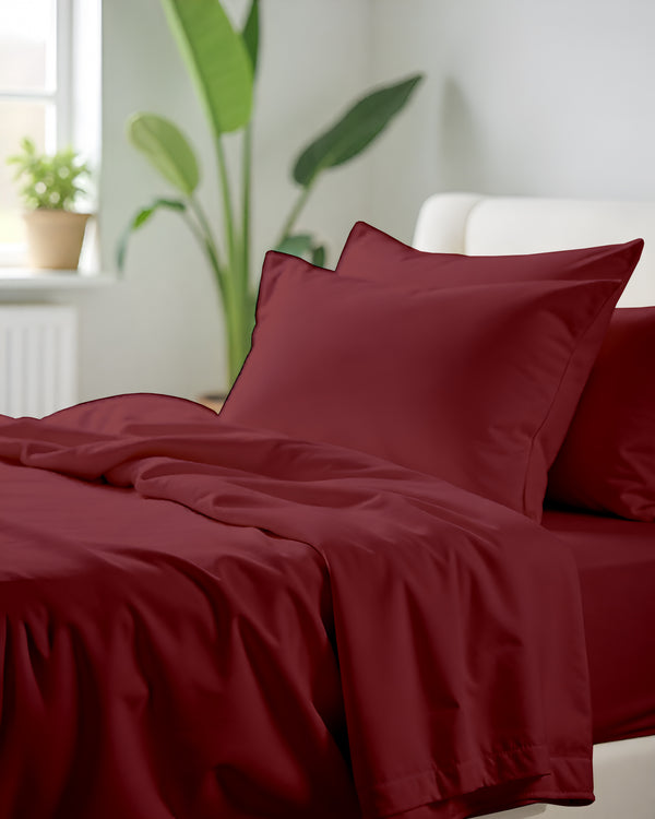 Comfort Kit Microfiber 4 Piece Bed Sheet Set – Burgundy