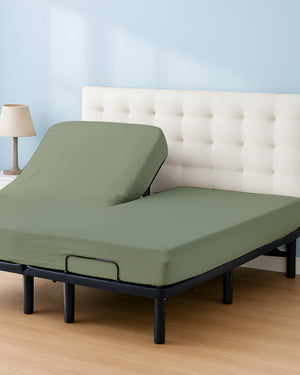 Cloudsplit 1 Piece Fitted Sheet with Top Split for Adjustable Beds - Sage