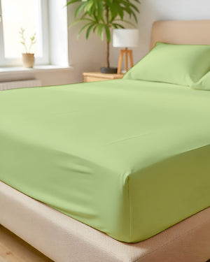SleepNest 3 Piece Brushed Microfiber Fitted Sheet Set-Sage