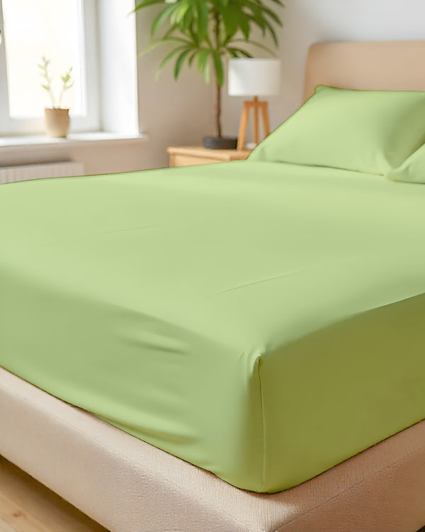 SleepNest 3 Piece Brushed Microfiber Fitted Sheet Set-Sage