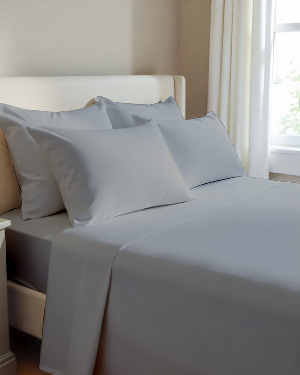 Giza Elegance 6-Piece Sheet Set - Light Gray