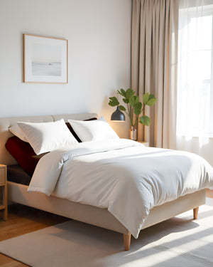 PureEase 1 Piece Top Split Microfiber Fitted Sheet- Chocolate