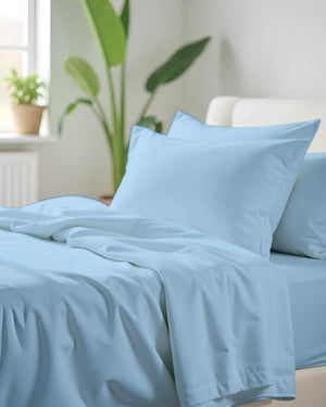 Comfort Kit Microfiber 4 Piece Bed Sheet Set – Light Blue