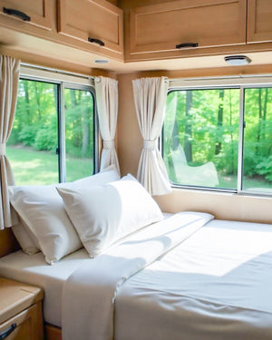 Modern Haven RV Sheet Set – Soft Microfiber, 4-Piece Luxury Collection - White