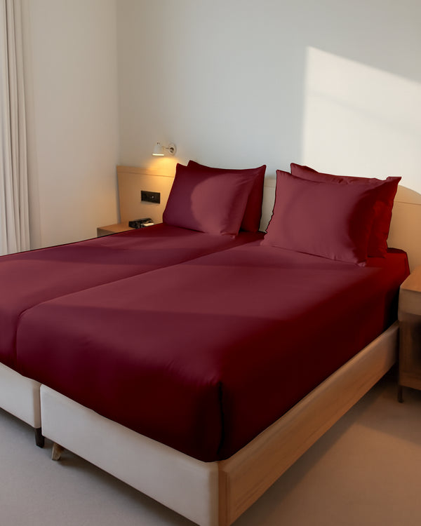 FlexNest 5 Piece Split Bed Sheet Set- Burgundy