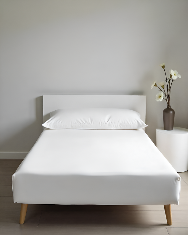 Luxe Giza Cotton 1 Piece Cot Fitted Sheet - White-Custom Beds-MyGiza-Slumber Sphere