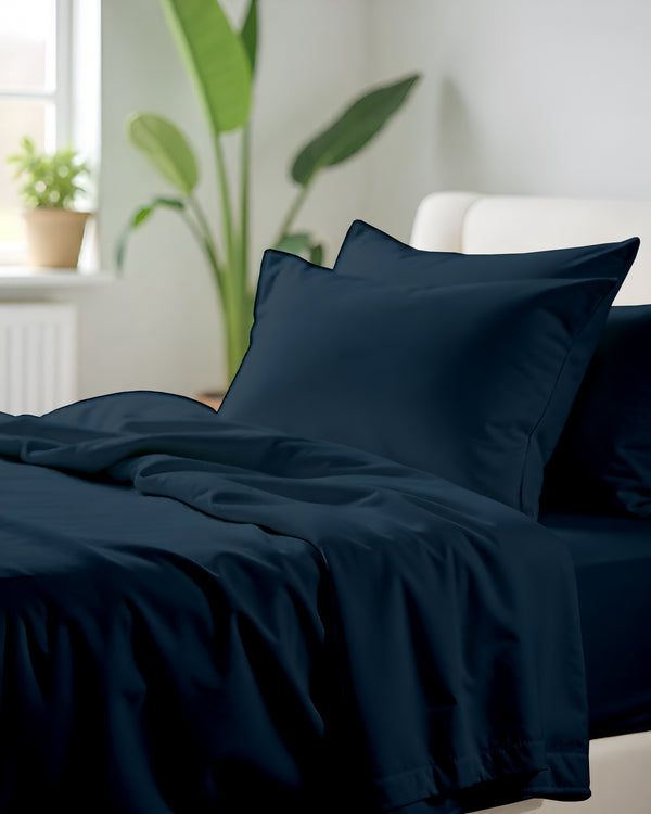 Comfort Kit Microfiber 4 Piece Bed Sheet Set – Navy Blue