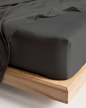 Crescendo Giza Cotton 4 Piece Sheet Set - Dark Gray