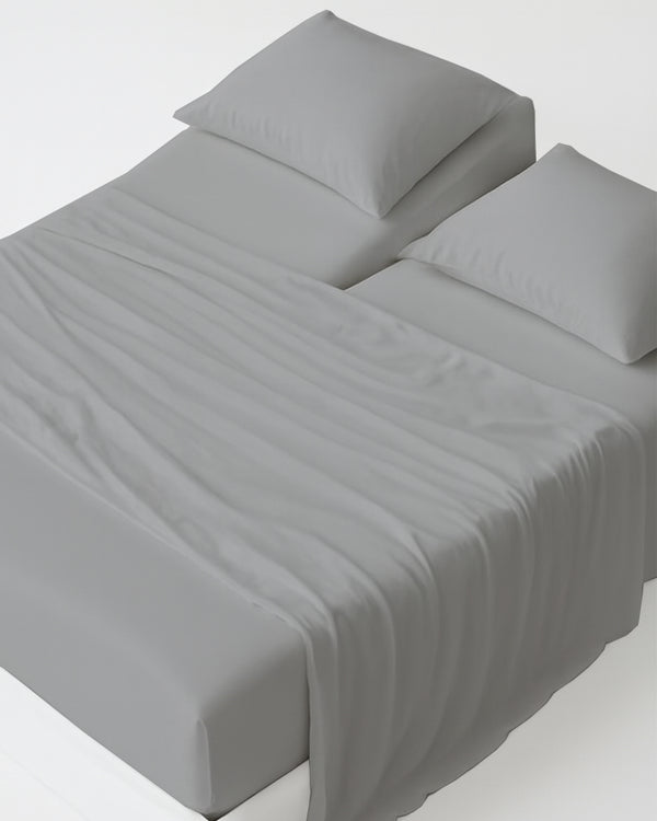 Softline Split Ultra-Soft 5-Piece Cotton Split Beds Sheet Set - Light Gray