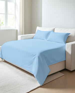 Exclusive 4 Piece Sleeper Sofa Combo- Light Blue
