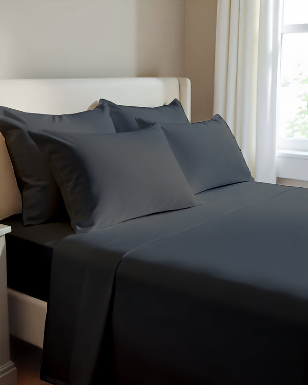 Giza Elegance 6-Piece Sheet Set - Dark Gray