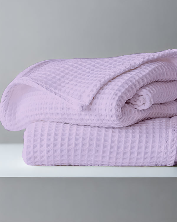 Havenweave Microfiber 1 Piece Waffle Coverlet - Soft Lilac-Bed Layers-Shreem Linen-Slumber Sphere