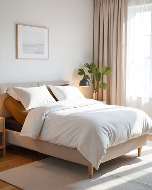 PureEase 1 Piece Top Split Microfiber Fitted Sheet- Taupe