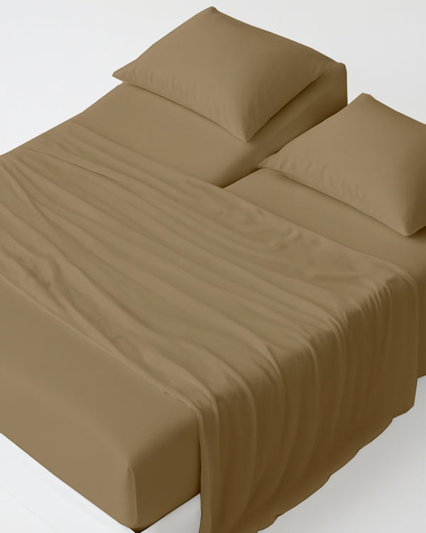 Softline Split Ultra-Soft 5-Piece Cotton Split Beds Sheet Set - Taupe