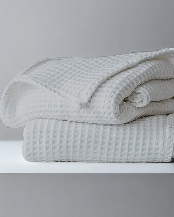 Havenweave Microfiber 1 Piece Waffle Coverlet - Pearl Gray-Bed Layers-Shreem Linen-Slumber Sphere